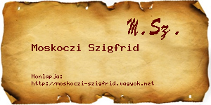 Moskoczi Szigfrid névjegykártya